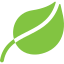 Icone en forme de feuille verte pour l'écologie
